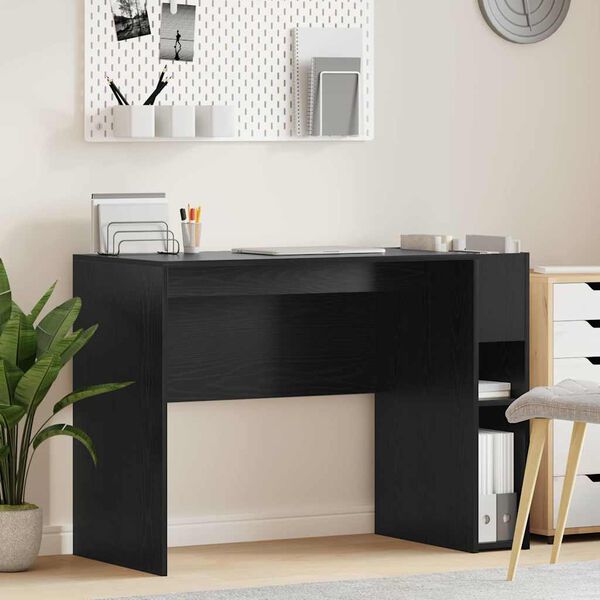 vidaXL Desk Black Oak 109 x 50 x 78 cm Engineered Wood