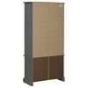vidaXL Wine Cabinet HALDEN with Wine Racks and Sliding Door Grey Pine