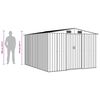 vidaXL Garden Shed 257x298x178 cm Metal Anthracite