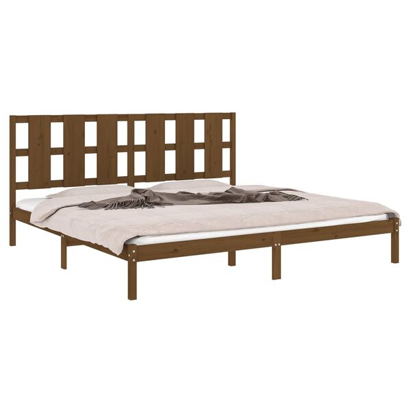 vidaXL Bed Frame without Mattress Honey Brown 200x200 cm Solid Wood Pine
