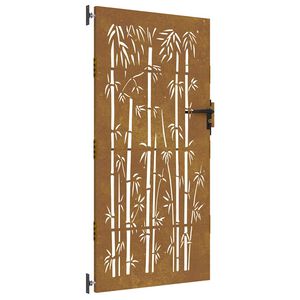 vidaXL Garden Gate 85 x 200 cm Powder-coated steel Black Lockable