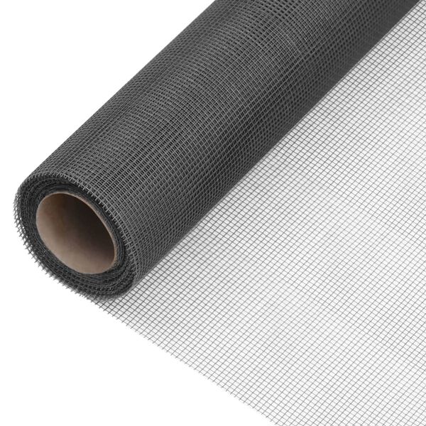 vidaXL Mesh Screen Fiberglass 80x500 cm Black