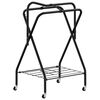 vidaXL Saddle Rack Foldable Freestanding Black Iron