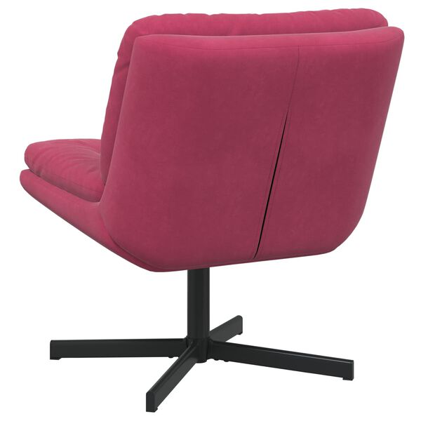 vidaXL Swivel Relaxing Chair Wine Red 63 x 75 x 76 cm Velvet