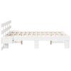 vidaXL Bed Frame with Headboard White 140 x 190 cm Solid Pine Wood