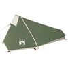 vidaXL Camping Tent Tunnel 1-Person Green Waterproof