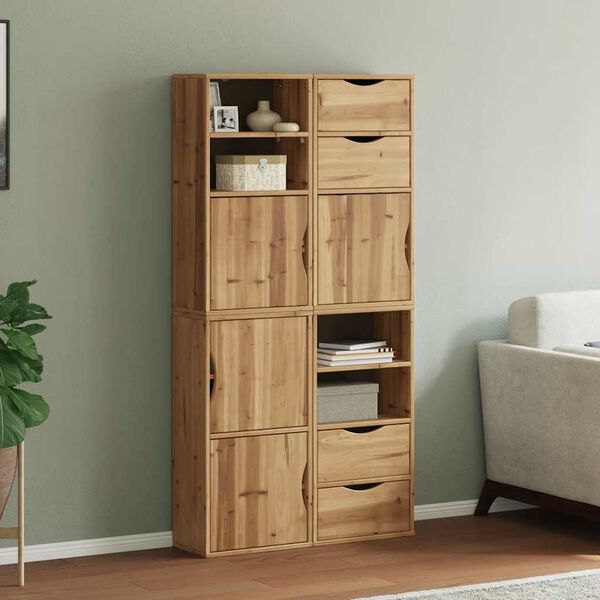 vidaXL Side Cabinets 4 pcs "ODDA" 40x24x79 cm Solid Wood Pine