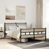 vidaXL Metal Bed Frame without Mattress Sonoma Oak 160x200 cm