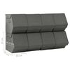 vidaXL Stackable Storage Boxes with Lid Set of 8 pcs Fabric Anthracite