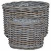 vidaXL Planter Basket with Storage 2 pcs Grey