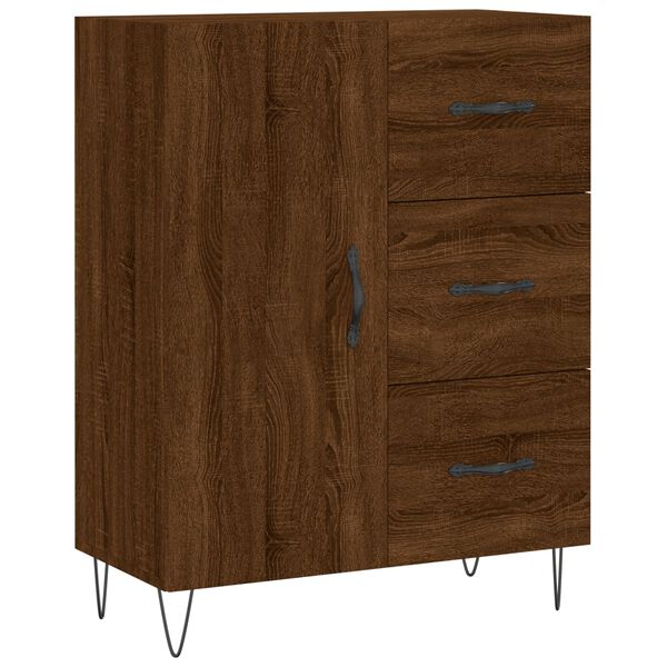 vidaXL Sideboard Brown Oak 69.5x34x90 cm Engineered Wood
