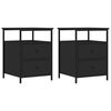 vidaXL Bedside Cabinets 2 pcs Black 44x45x60 cm Engineered Wood