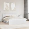 vidaXL Bed Frame with Headboard White 200 x 200 cm Engineered wood