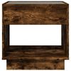vidaXL Bedside Table with Infinity LED Smoked Oak 50x50x50 cm