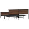 vidaXL Metal Bed Frame without Mattress Brown Oak 183x213 cm