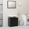 vidaXL Bathroom Furniture Set High Gloss Black Engineered Wood