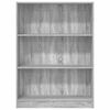 vidaXL Bookcase Grey Sonoma 80x24x109 cm Engineered Wood