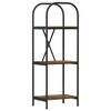 vidaXL Bookshelf 3-Tier 40 x 30 x 109 cm Engineered wood Smoked Oak