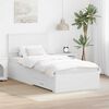 vidaXL Bed Frame with Headboard White 90 x 190 cm Engineered Wood
