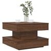 vidaXL Coffee Table 360-Degree Rotatable Brown Oak 50x50x34.5 cm