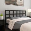 vidaXL Bed Headboard Black 156x4x100 cm Solid Wood Pine