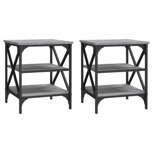 vidaXL Side Tables 2 pcs Grey Sonoma 40x42x50 cm Engineered Wood