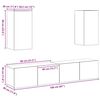 vidaXL TV Cabinet Set Wall-mounted 4 pcs Old Wood Engineered Wood