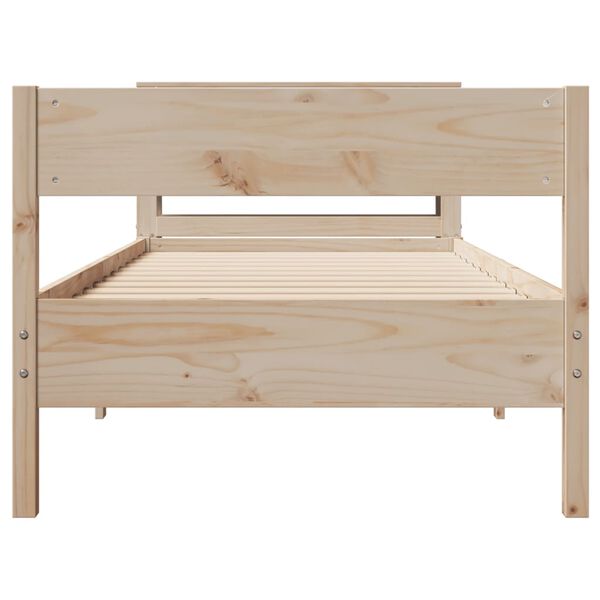 vidaXL Bed Frame without Mattress 90x190 cm Single Solid Wood Pine