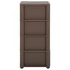 vidaXL 4-Drawer Chest Taupe 40x40x80 cm