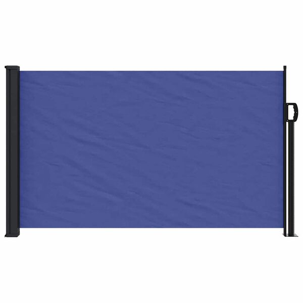 vidaXL Retractable Side Awning Blue 120x600 cm
