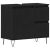 vidaXL Bathroom Furniture Set 3 pcs Black Oak 30 x 30 x 190 cm