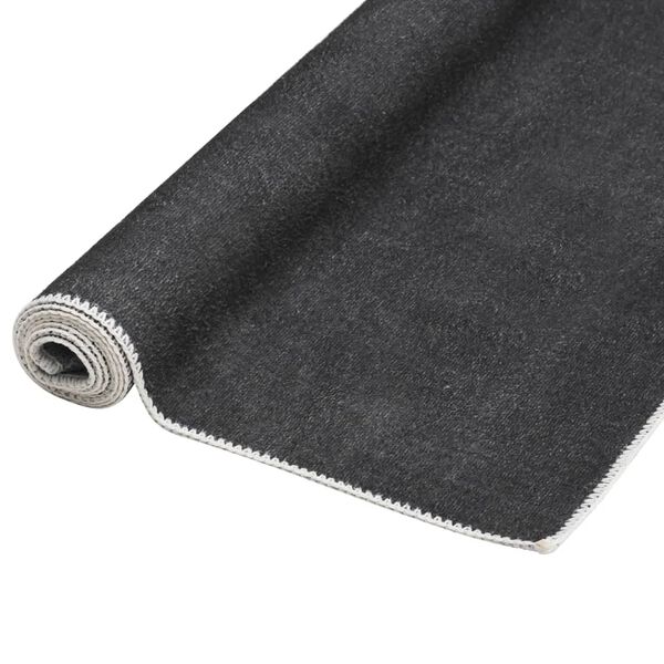 vidaXL Rug Washable Foldable Anthracite 180x270 cm Polyester