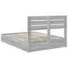 vidaXL Storage Bed Grey Sonoma 160 x 200 cm Engineered Wood