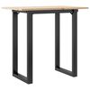 vidaXL Dining Table O-Frame 80x50x75 cm Solid Wood Pine and Steel