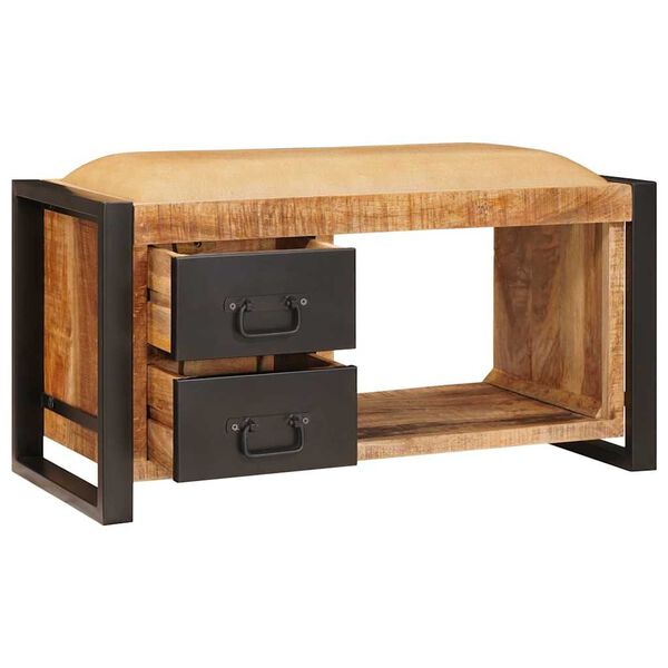 vidaXL Storage Bench Brown 80 x 35 x 40 cm Solid Mango wood