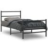 vidaXL Metal Bed Frame without Mattress with Footboard&nbsp;Black 100x190cm