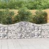 vidaXL Arched Gabion Baskets 2 pcs 200x30x80/100 cm Galvanised Iron