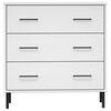 vidaXL Sideboard with 3 Drawers White 77x40x79.5 cm Solid Wood OSLO