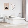 vidaXL Bed Frame with Headboard White 150 x 200 cm Engineered Wood