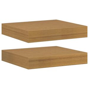 vidaXL Wall Shelf 2 pcs Beige 23 x 23.5 x 3.8 cm Engineered Wood