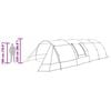 vidaXL Tunnel Tent with Roof Grey and Orange 890 x 470 x 220 cm
