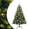 vidaXL Artificial Hinged Christmas Tree 150 LEDs Green 120 cm