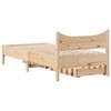 vidaXL Bed Frame with Drawers 90x200 cm Solid Wood Pine