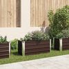 vidaXL Garden Raised Bed Brown 100x40x45 cm Galvanised Steel