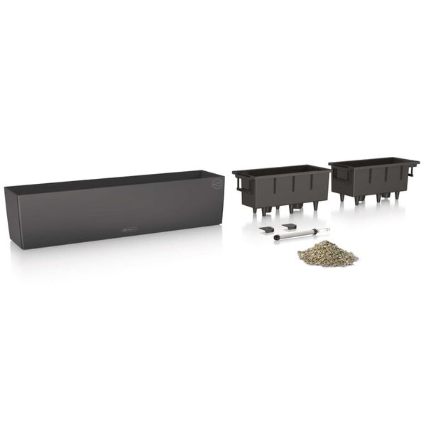 LECHUZA Planter Balconera Color 80 ALL-IN-ONE Slate 15683