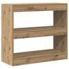 vidaXL Book Cabinet/Room Divider Artisan Oak 80x30x72 cm