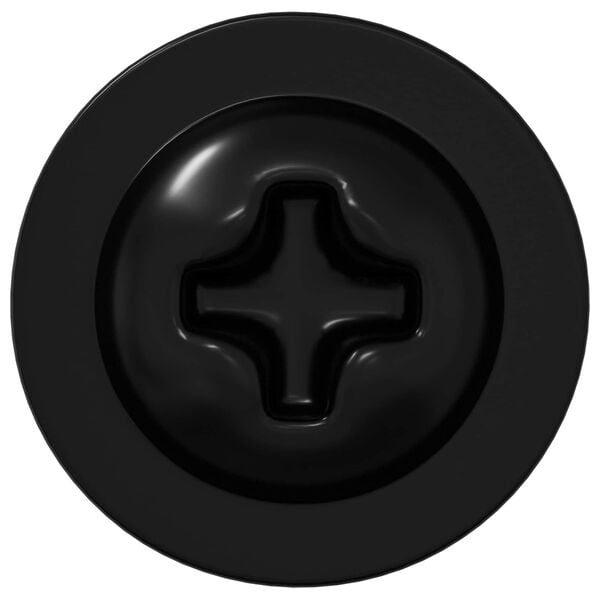 vidaXL Self Tapping Nail 12 pcs Black 3.5 x 12 mm Iron