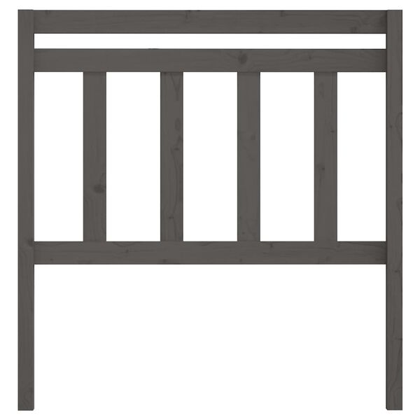vidaXL Bed Headboard Grey 106x4x100 cm Solid Wood Pine