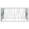 vidaXL Coffee Table Silver 100x100x50 cm Stainless Steel and Glass
