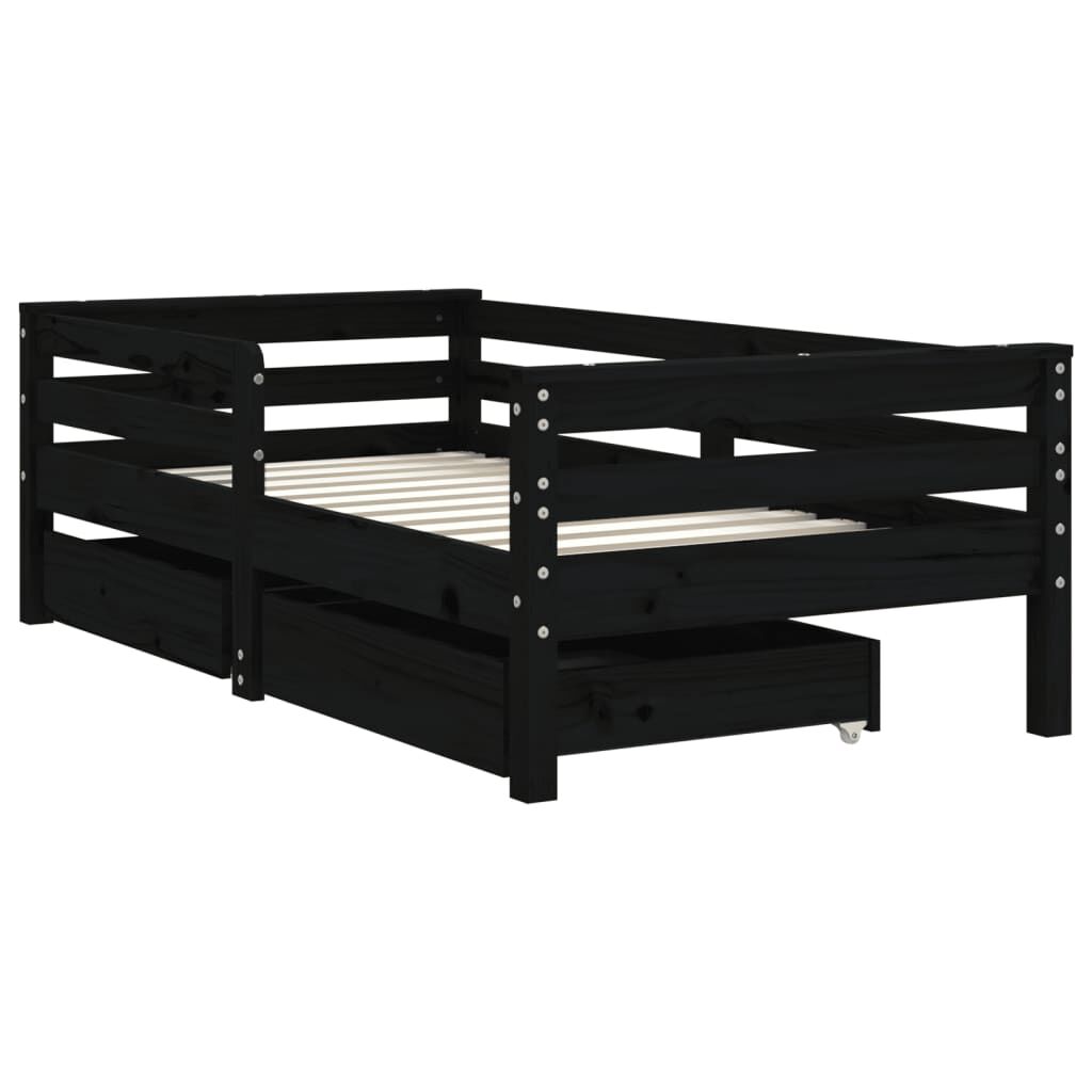 Black twin bed frame with drawers hotsell